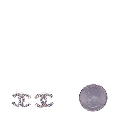 Chanel Crystal CC Earrings Silver 2 of 5