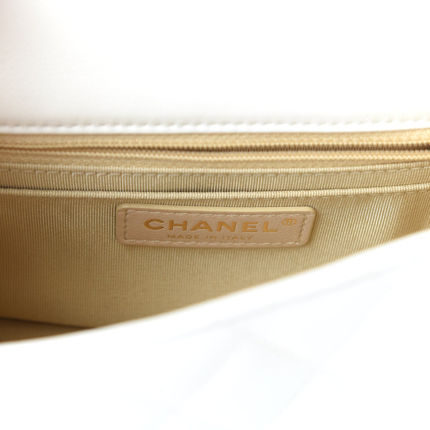 Calfskin Quilted Mini Romance Square Flap White