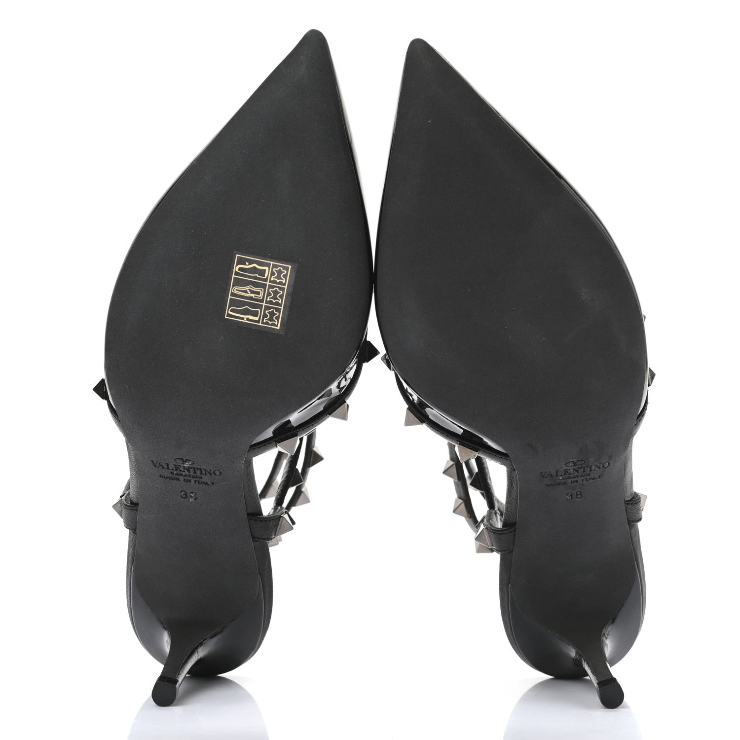 Valentino Garavani Patent Nappa Rockstud Ankle Strap 65mm Pumps 38 Black 5 of 8