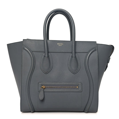 Celine Drummed Calfskin Mini Luggage Kohl 1 of 14