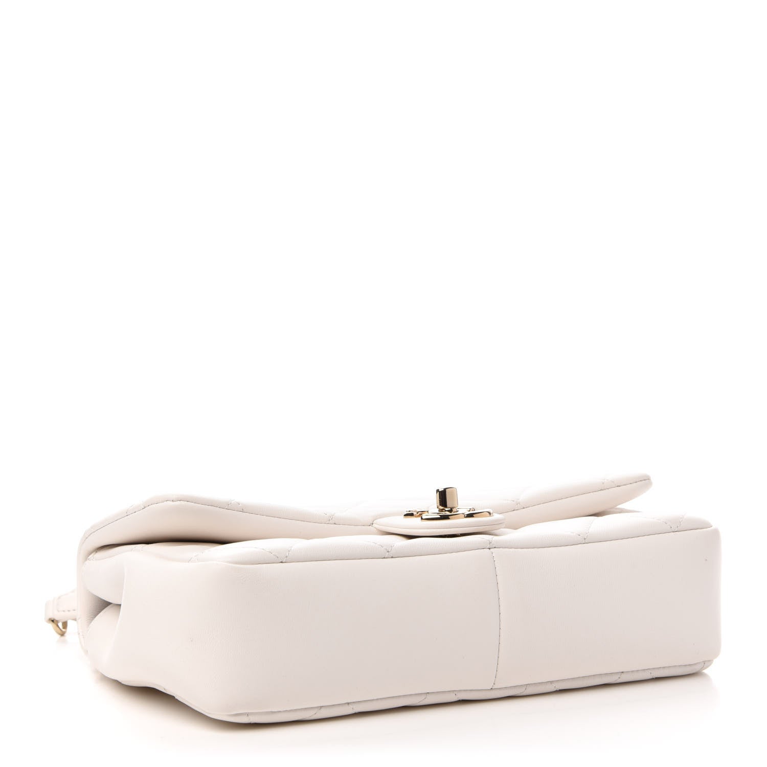 Chanel Lambskin Quilted Resin Bi-Color Chain Flap Bag White 4 of 11