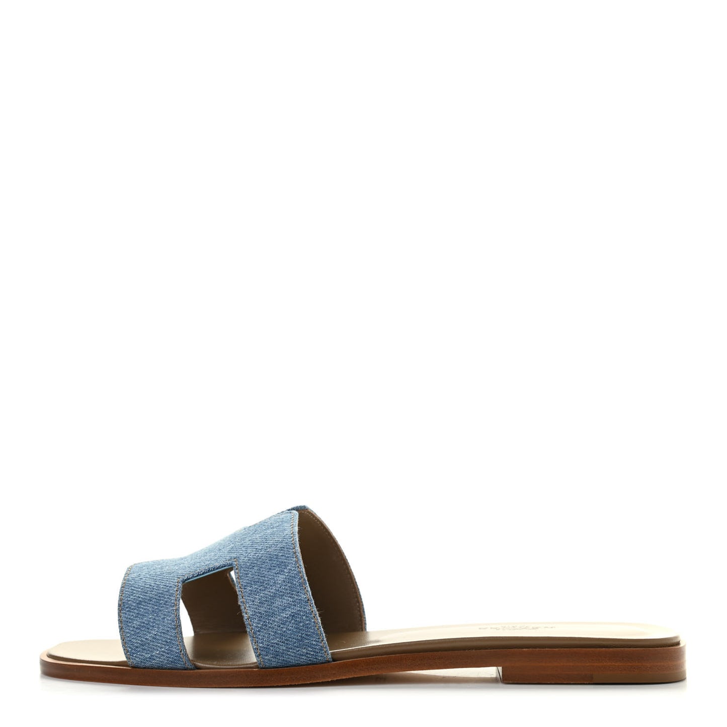 Denim Canvas Oran Sandals 39 Bleu Clair
