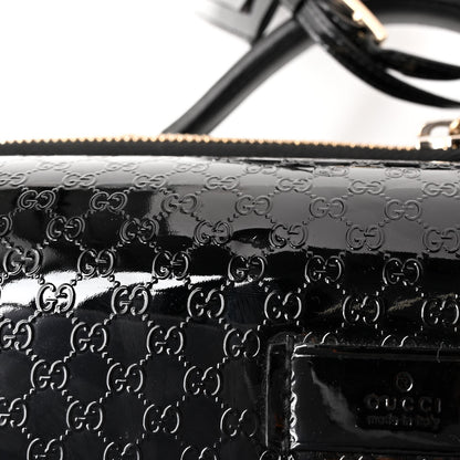 Gucci Patent Microguccissima Carry On Suitcase Black 17 of 19