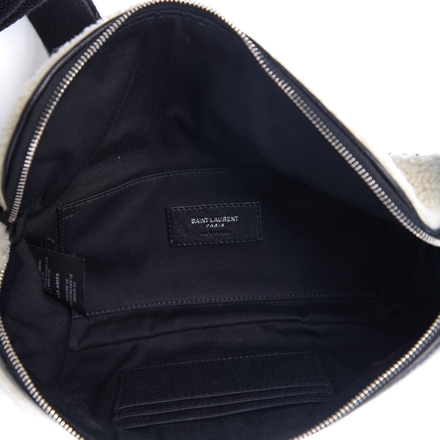 Saint Laurent Shearling Belt Bag Beige 4 of 8