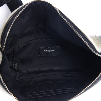 Saint Laurent Shearling Belt Bag Beige 4 of 8