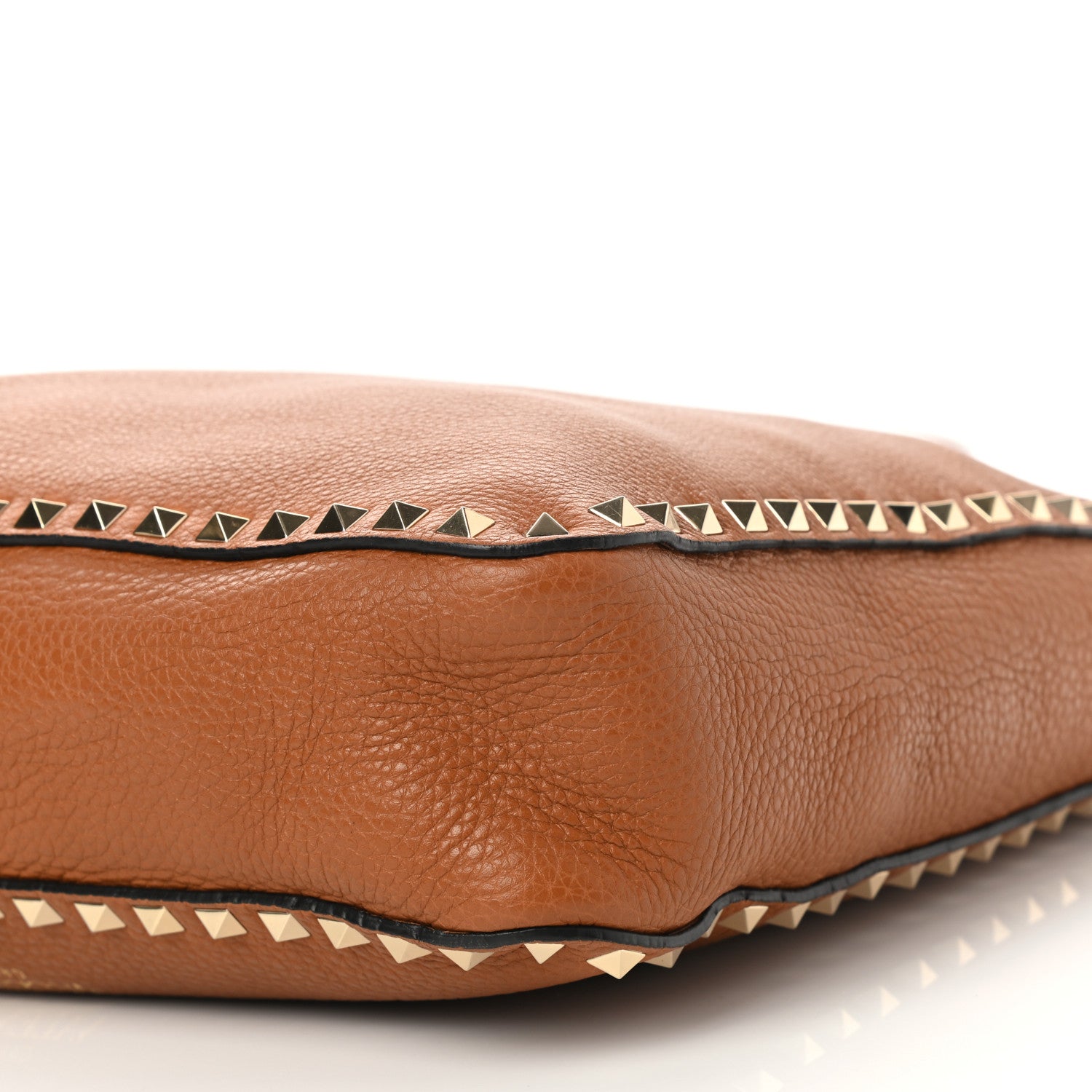 Valentino Garavani Pebbled Calfskin Large Rockstud Flip-Lock Messenger Bag Light Cuir 10 of 10