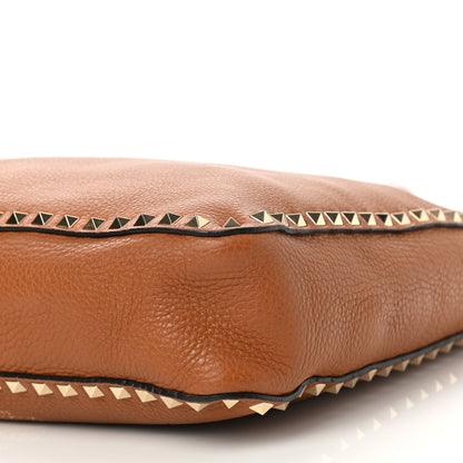 Valentino Garavani Pebbled Calfskin Large Rockstud Flip-Lock Messenger Bag Light Cuir 10 of 10