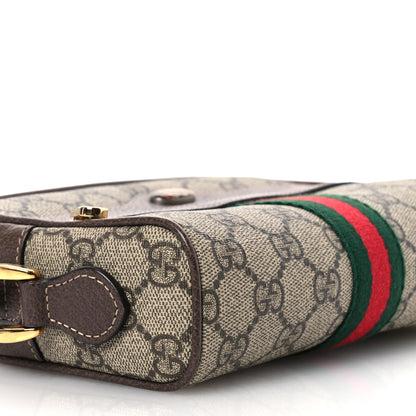 Gucci GG Supreme Monogram Web Mini Ophidia Shoulder Bag Brown 9 of 12