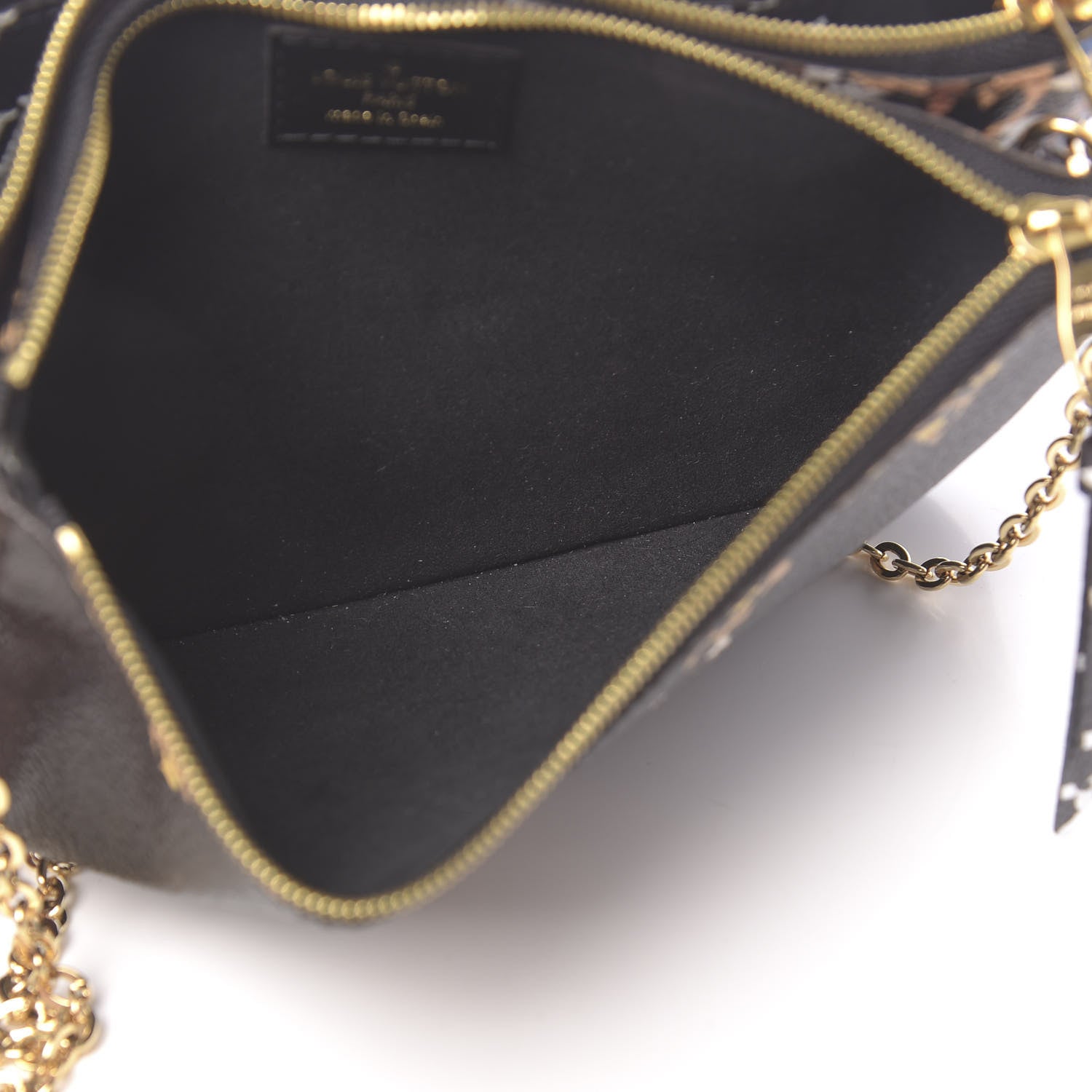 Louis Vuitton Monogram Giant Jungle Pochette Double Zip Black 6 of 11