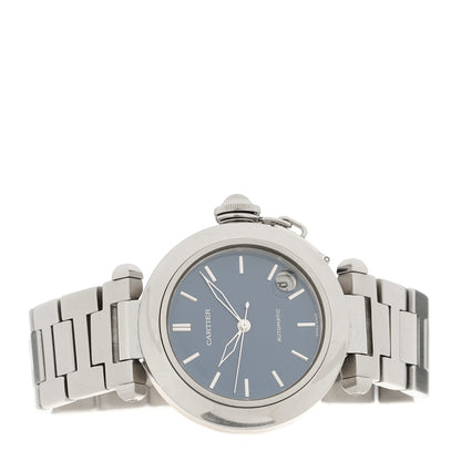 Cartier Stainless Steel 35mm Pasha C Automatic Watch Blue 2 of 4