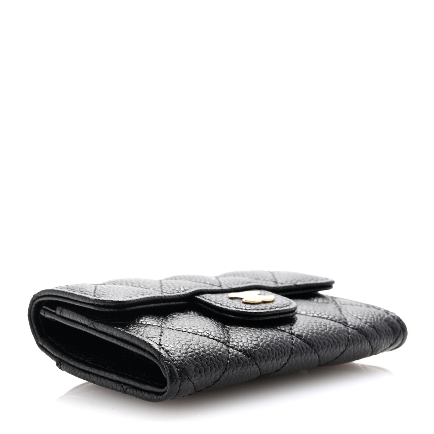 Chanel Caviar Quilted Flap Card Holder Wallet Black 4 of 8