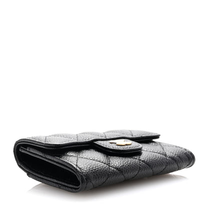 Chanel Caviar Quilted Flap Card Holder Wallet Black 4 of 8