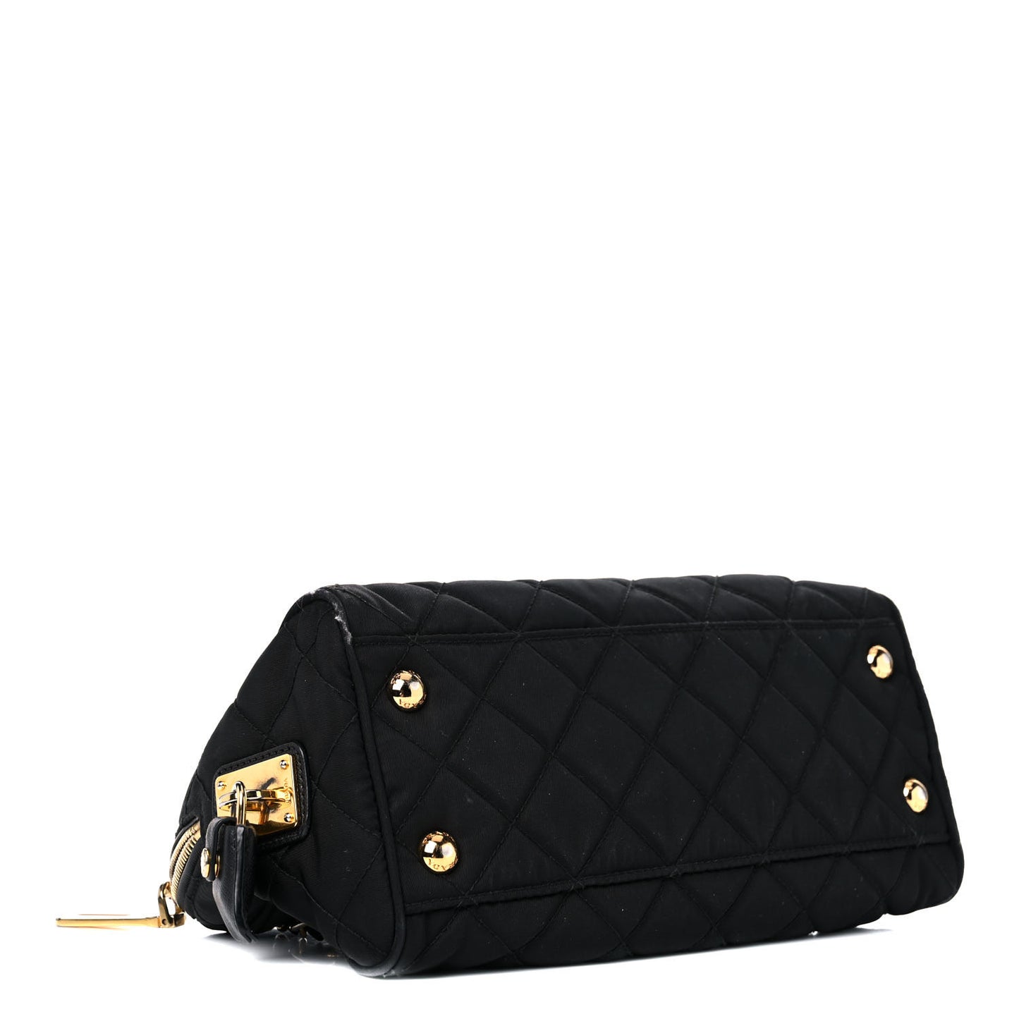 Nylon Tessuto Impuntu Quilted Flap Black