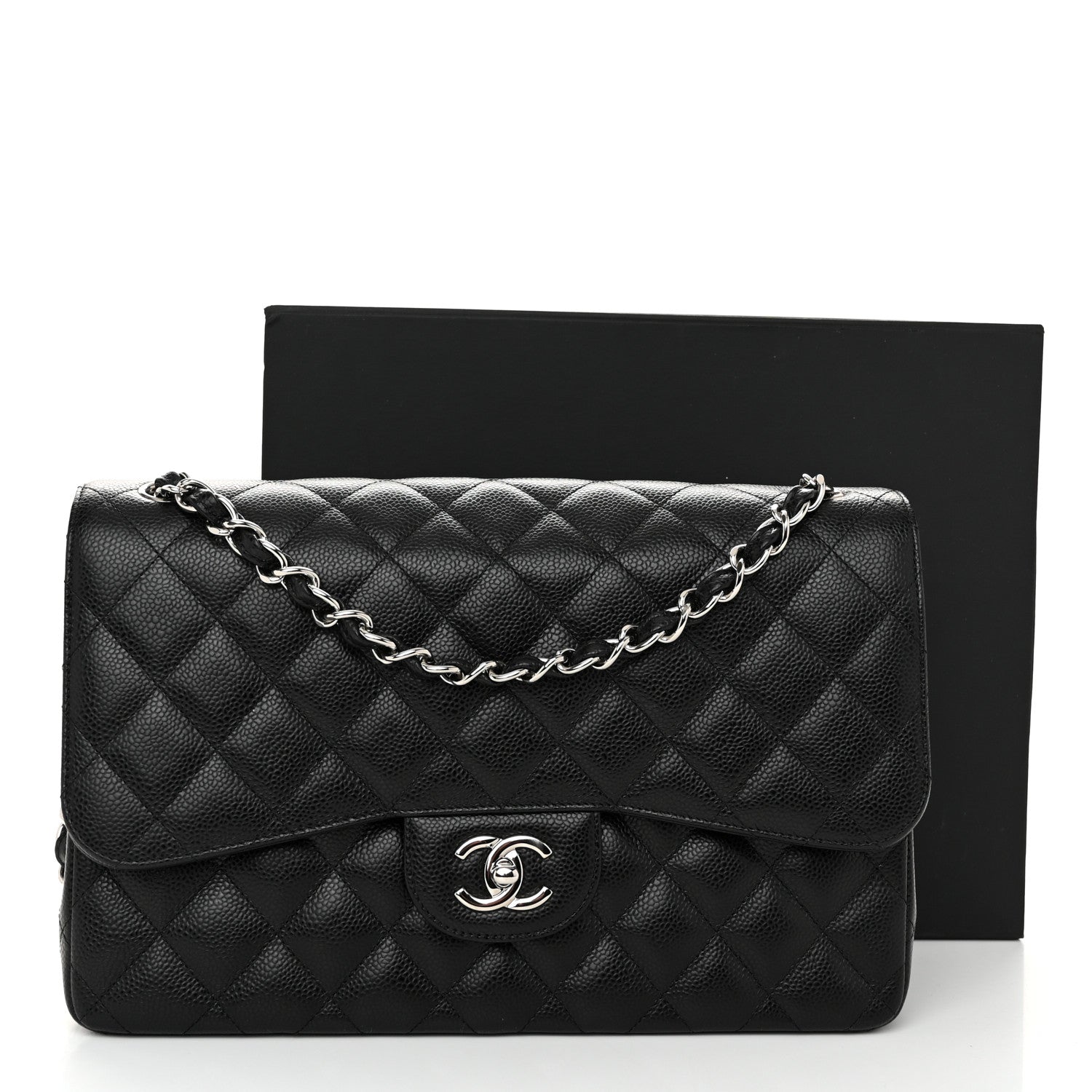 Chanel Caviar Quilted Jumbo Double Flap Black 11 of 11