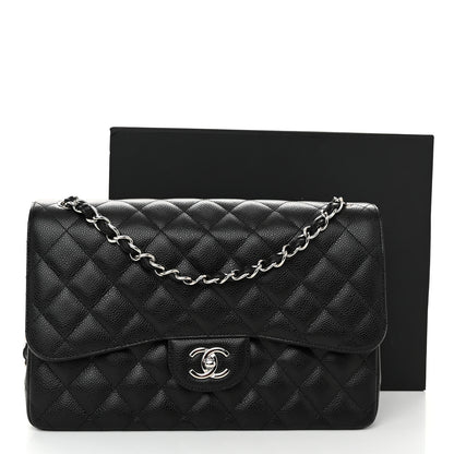 Chanel Caviar Quilted Jumbo Double Flap Black 11 of 11