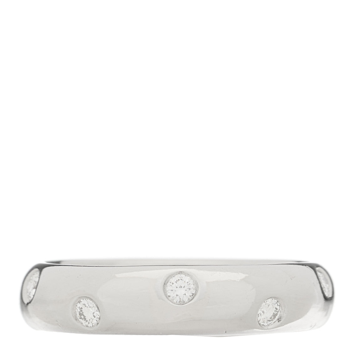 Tiffany Platinum Diamond 4mm Etoile Band Ring 49 5 1 of 4
