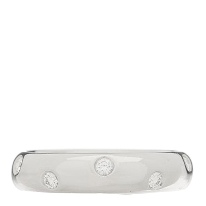 Tiffany Platinum Diamond 4mm Etoile Band Ring 49 5 1 of 4