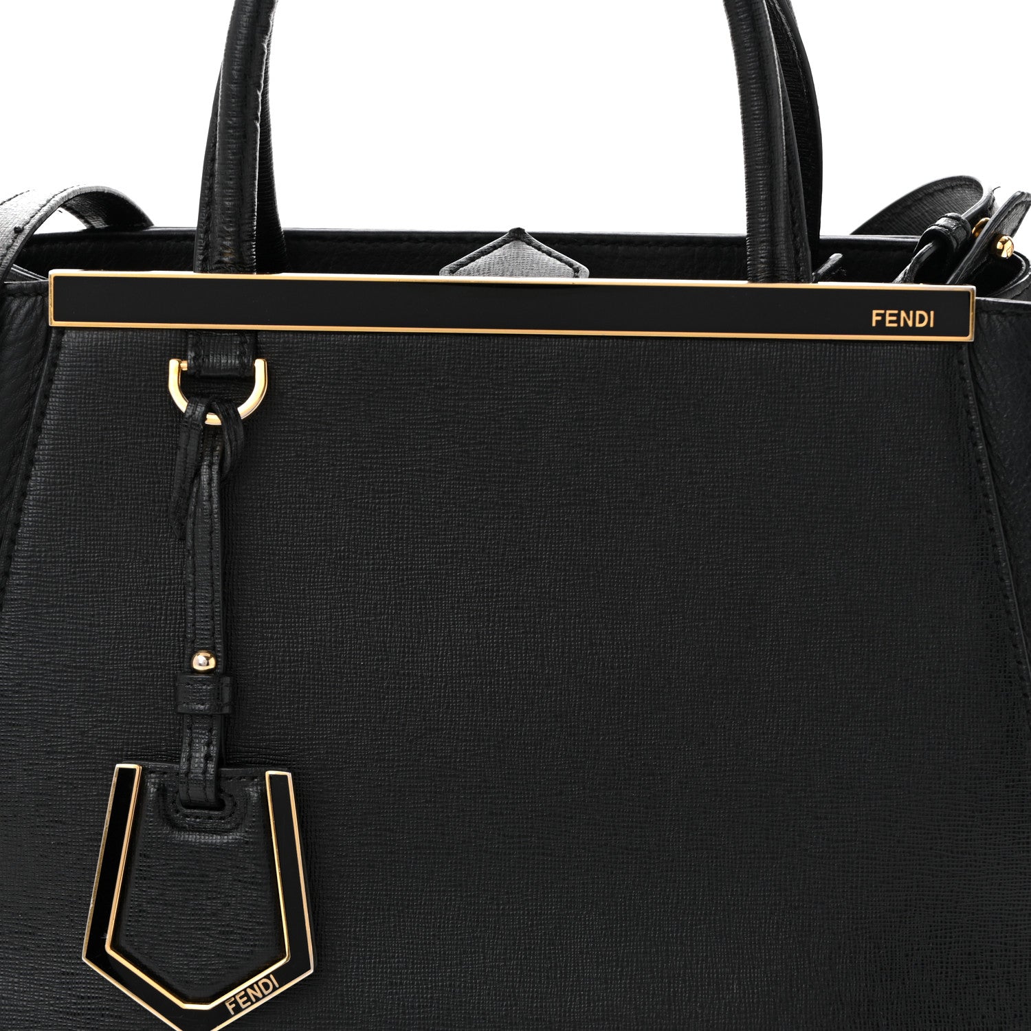 Fendi Vitello Elite Petite 2Jours Tote Black 7 of 9