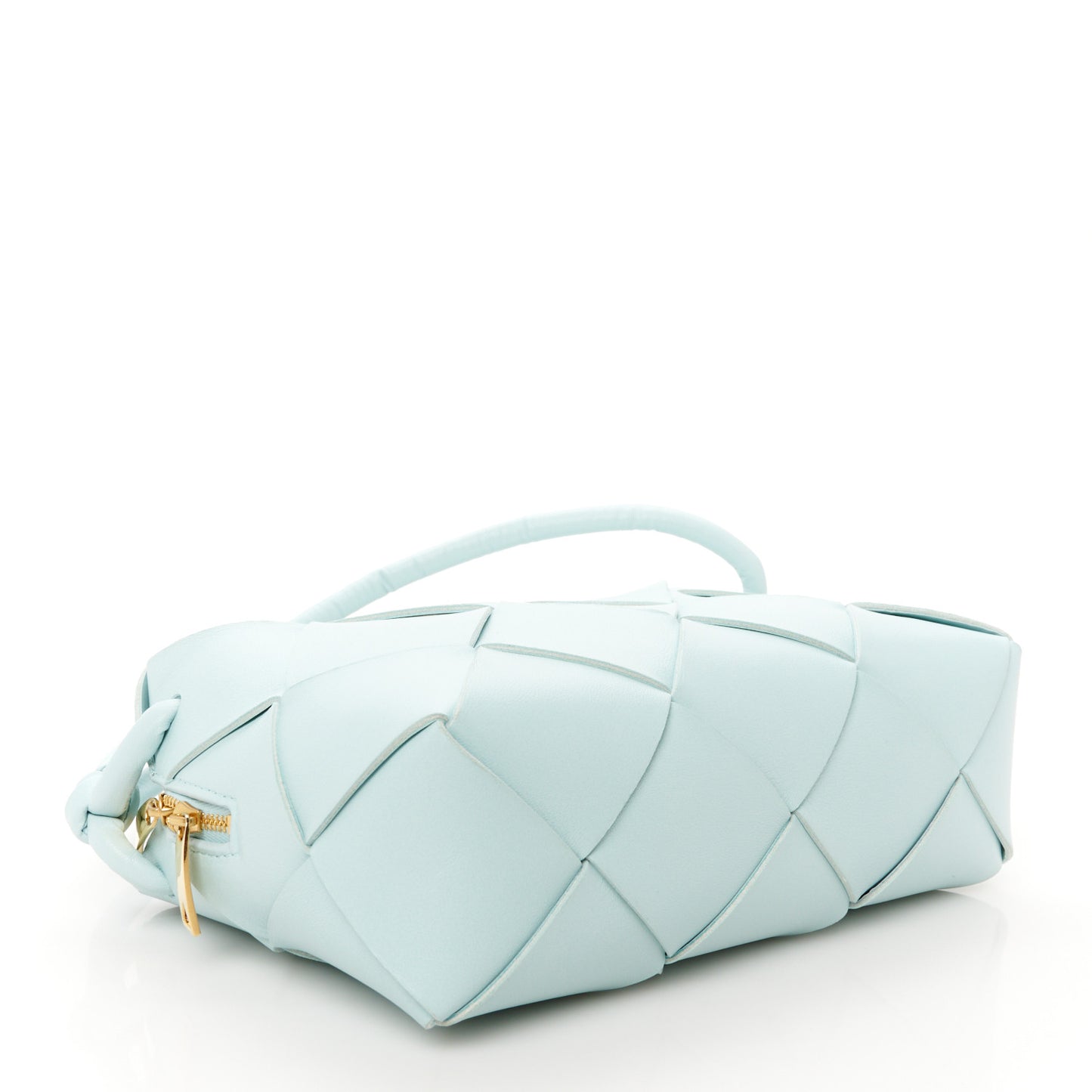 Lambskin Maxi Intrecciato Small Cassette Camera Bag Teal Washed