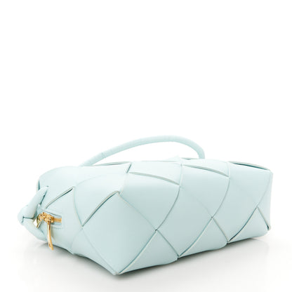 Bottega Veneta Lambskin Maxi Intrecciato Small Cassette Camera Bag Teal Washed 6 of 17