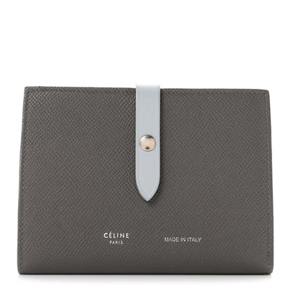 Celine Grained Calfskin Medium Multifunction Strap Wallet Pebble Mineral 1 of 7