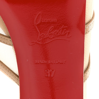Christian Louboutin Kid Rete Filamenta 120 Platform Sandals 37 Nude 7 of 10