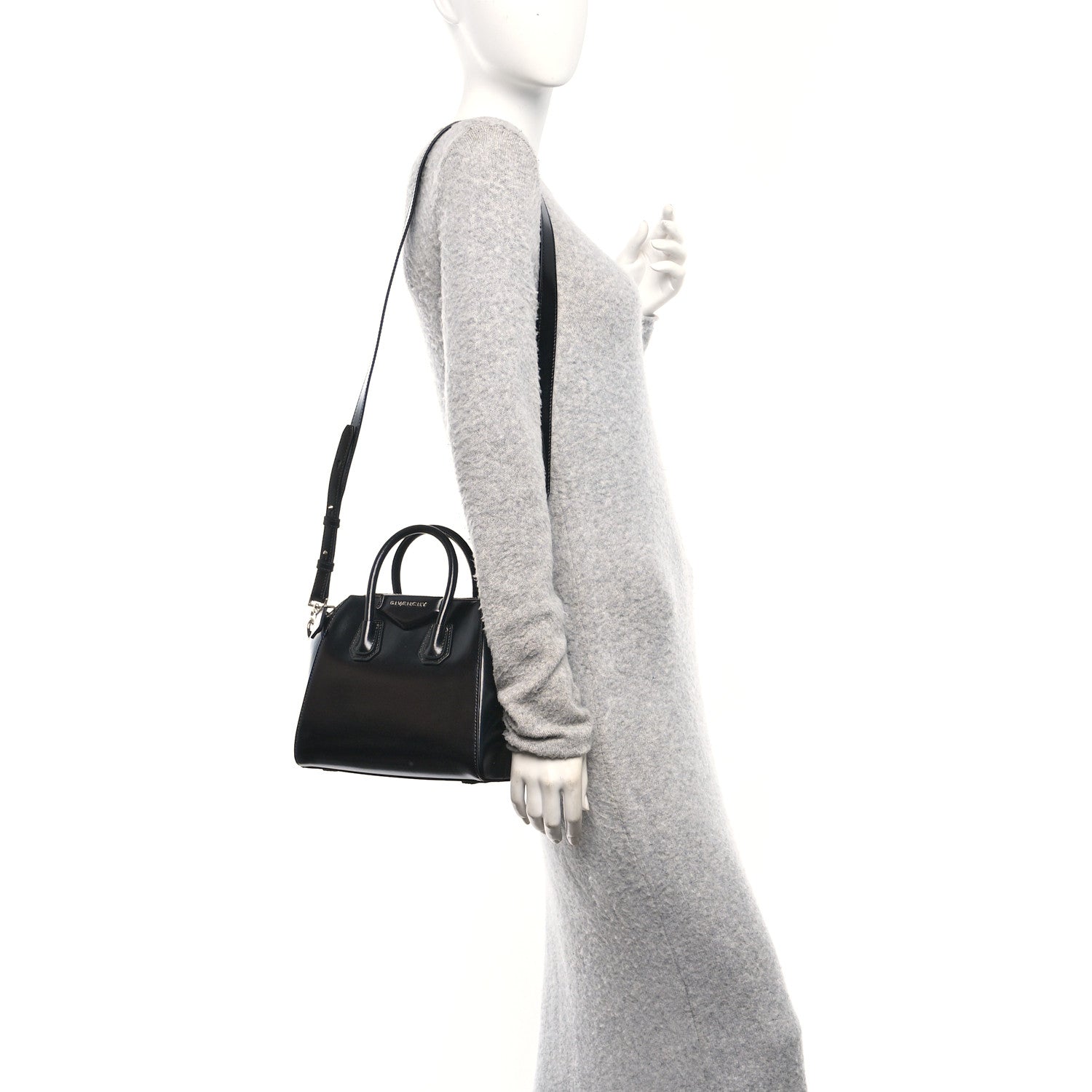 Givenchy Shiny Lord Calfskin Mini Antigona Black 2 of 10