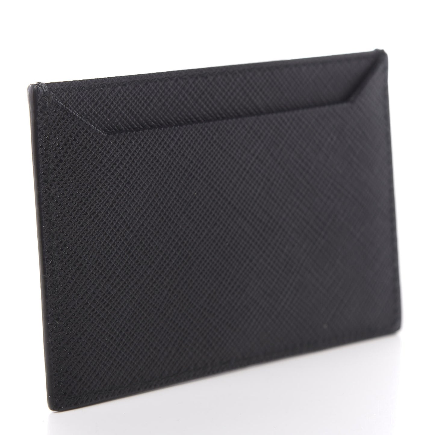 Saffiano Metal Card Case Black