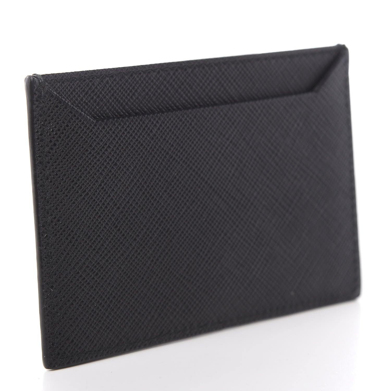Prada Saffiano Metal Card Case Black 3 of 7