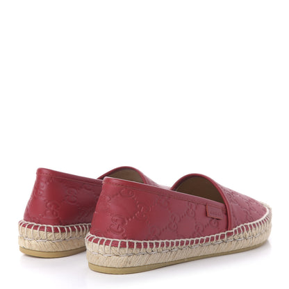 Gucci Guccissima Womens Signature Espadrilles 35 Hibiscus Red 4 of 9
