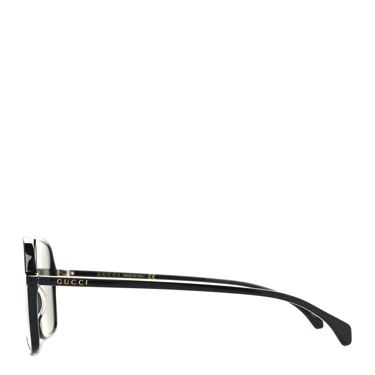 Acetate Brow Bar Aviator Sunglasses GG0545S Black