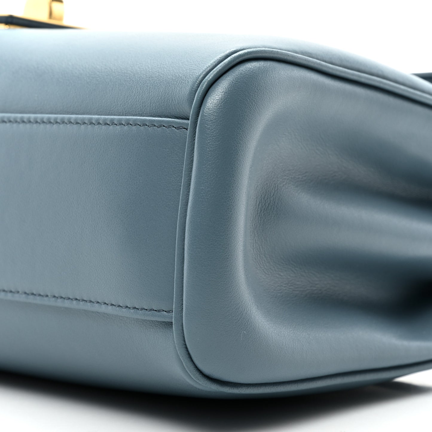 Smooth Calfskin Teen Soft 16 Shoulder Bag Blue Grey