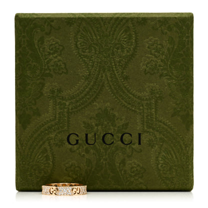 Gucci 18K Yellow Gold Diamond Icon Stardust Band Ring 56 7.5 7 of 7