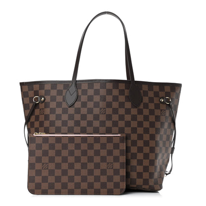 Louis Vuitton Damier Ebene Neo Neverfull MM Rose Ballerine 1 of 8