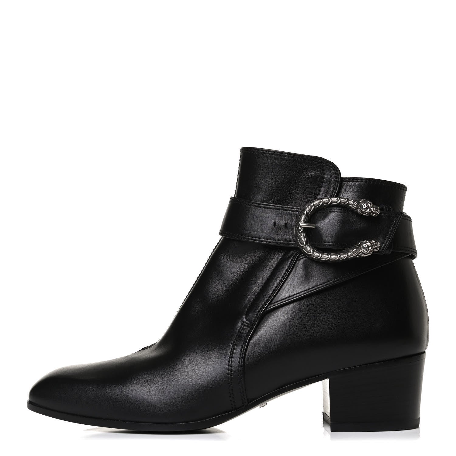 Gucci Calfskin Dionysus Elizabeth Ankle Boots 38 Black 1 of 13