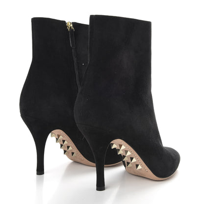 Valentino Garavani Suede Killer Stud Ankle Boots 40 Black 4 of 9