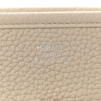 Hermes Taurillon Clemence Zigzag Sangle Evelyne III PM Beton Black White Deep Bleu 6 of 11