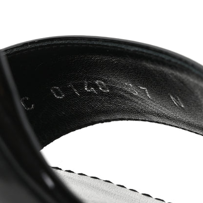 Louis Vuitton Patent Monogram Call Back Sandals 37 Black 9 of 10