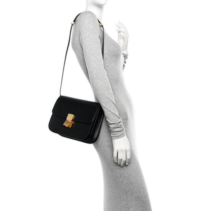 Celine Box Calfskin Medium Classic Box Flap Bag Black 2 of 12