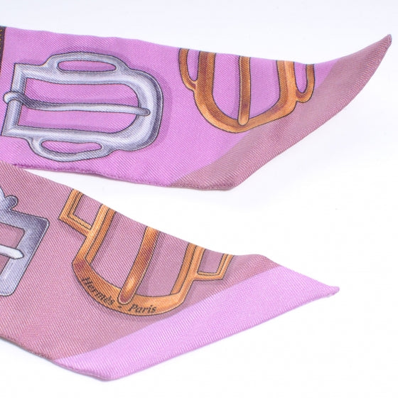 Silk Bouclerie d Attelage Twilly Scarf Purple