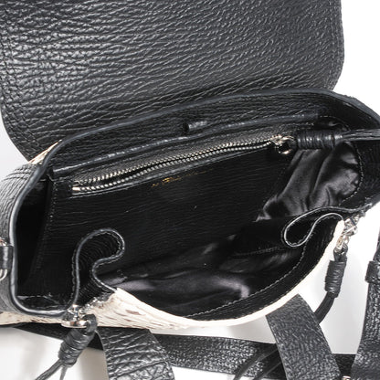 3.1 Phillip Lim 3.1 Pebbled Leather Elaphe Mini Pashli Satchel Natural Black 5 of 13
