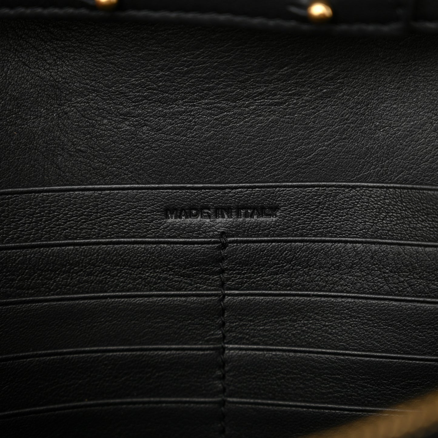 Calfskin Classic Y Ligne Chain Wallet Black