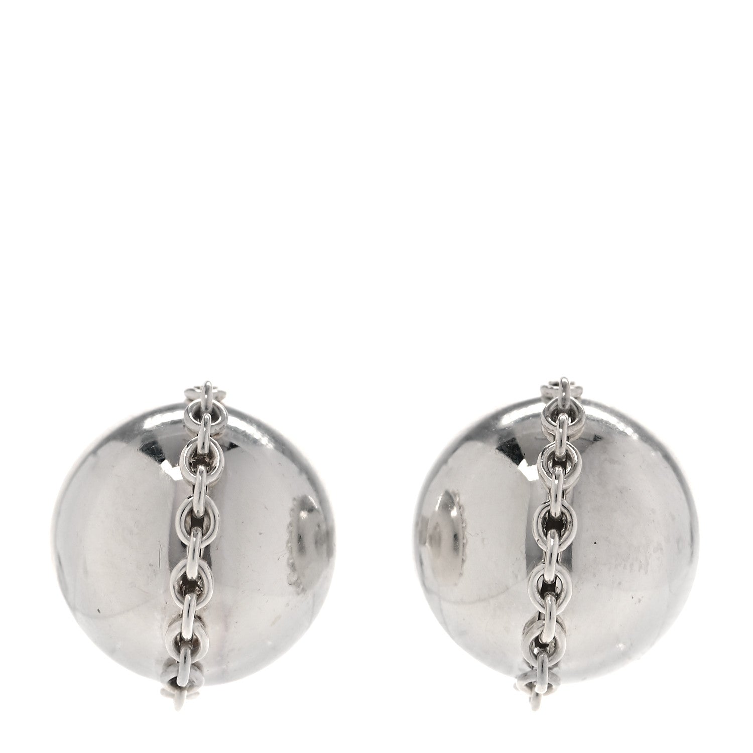 Tiffany Sterling Silver HardWear Bolt Ball Earrings 1 of 4