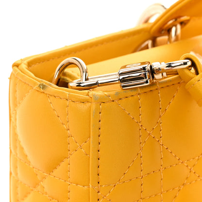 Christian Dior Lambskin Cannage Medium Lady D-Joy Yellow 14 of 14