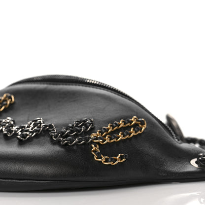 Chanel Calfskin Chain 20s Signe Waist Bag Black 9 of 9