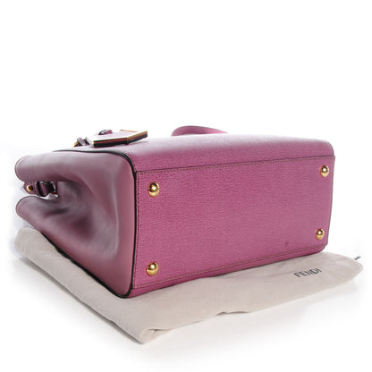Fendi Vitello Elite Flamingo Petite 2Jours Tote Lilla Glicine 4 of 9