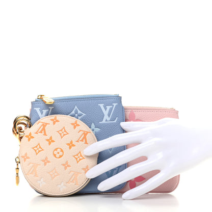 Louis Vuitton Empreinte Monogram Giant By The Pool Trio Pouch Rosebud Summer Blue Cream Saffron 9 of 9