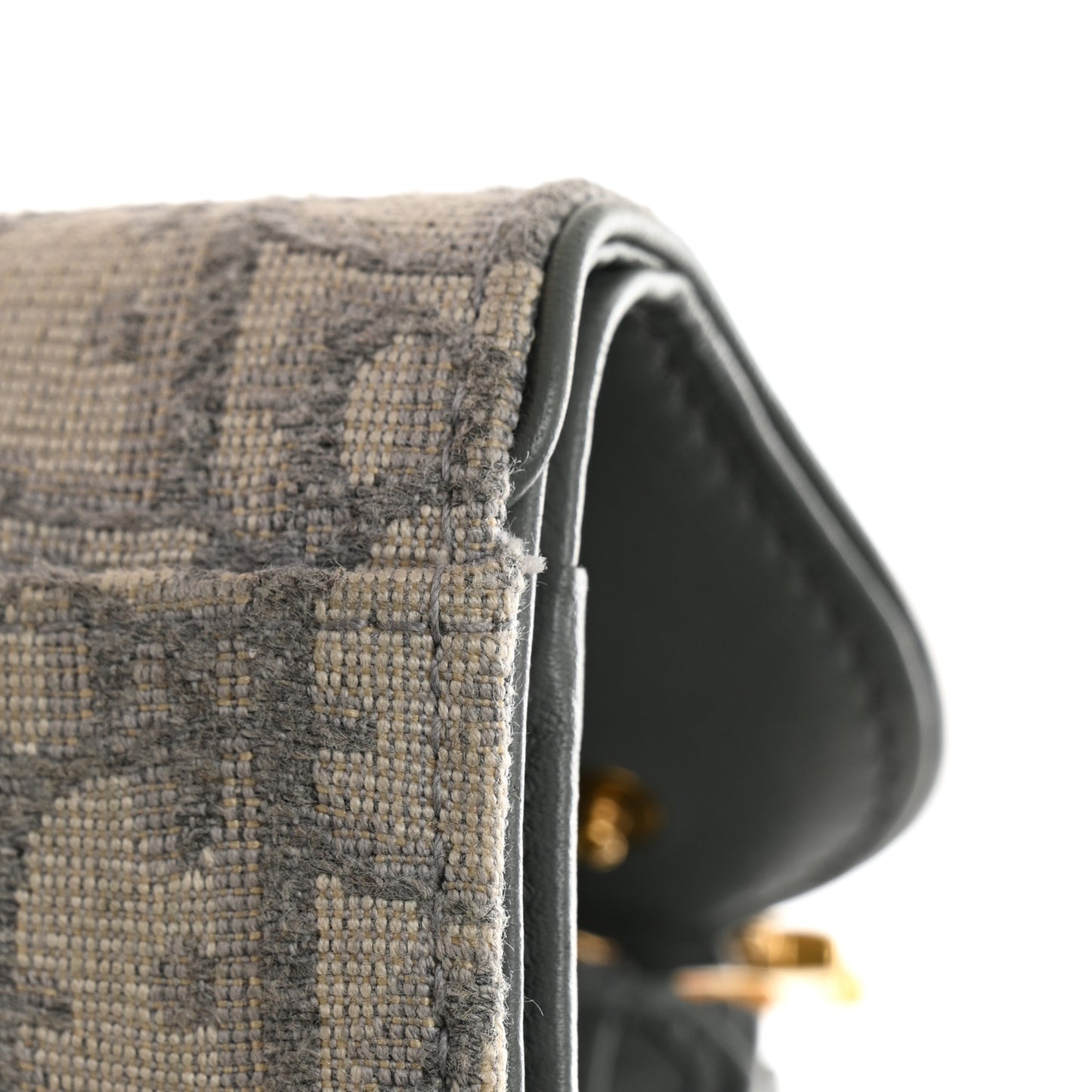 Oblique Saddle Lotus Wallet Grey