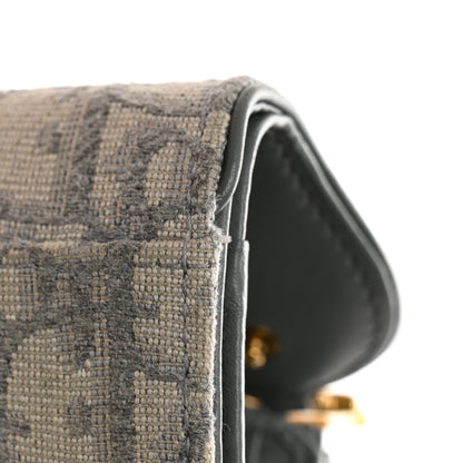 Christian Dior Oblique Saddle Lotus Wallet Grey 11 of 13