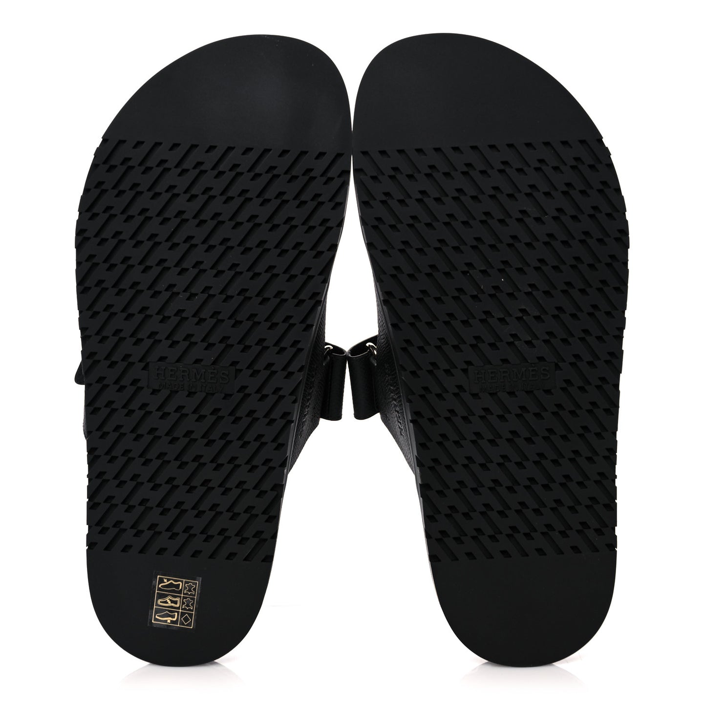 Epsom Calfskin Graff Hermes Mens Chypre Sandals 41 Black